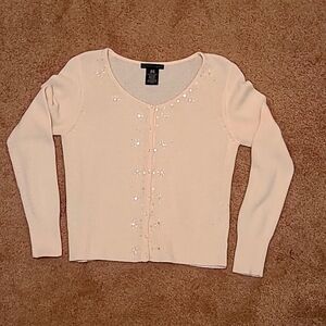 Aeropostle holiday sweater, cream in color, size medium.